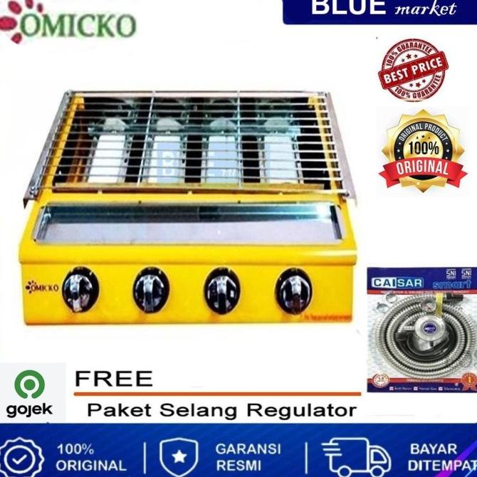 Kompor Panggang Bakar Sosis Gas Roaster 4 Tungku Omicko Bakar Sosis