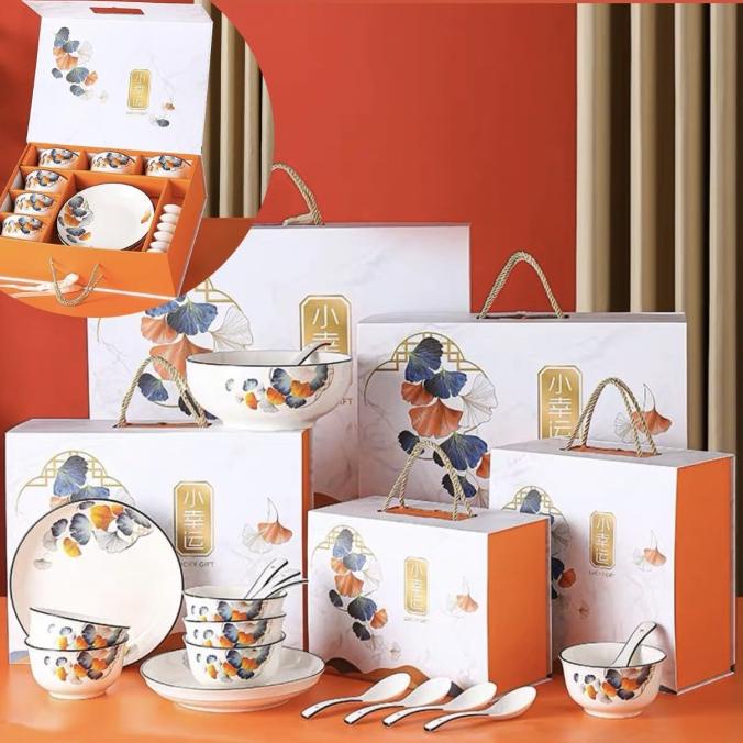 Hadiah Piring Gift Box Set Hampers Mangkok Set Piring Makan Keramik Yukanamail