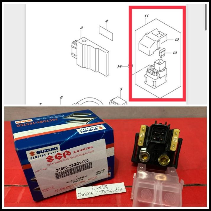 Bendik Stater GSX Satria Fu Fi Injeksi Relay Starting Assy ORI SGP
