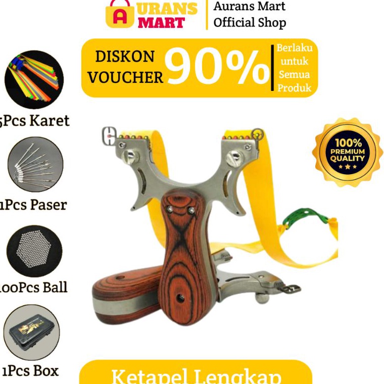12.12 Brand Piaoyu Ketapel Slingshot Kayu Besi Stainless Steel Catapult - Katapel Slingshot murah