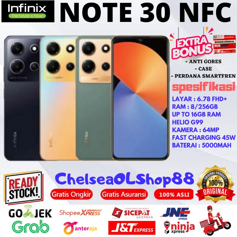 INFINIX NOTE 30 NFC / HOT 30 NFC / HOT 30i RAM 8/256GB GARANSI RESMI INFINIX INDONESIA