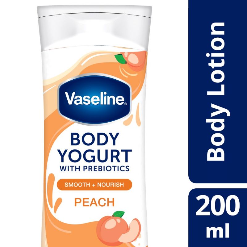VASELINE BODY YOGURT SKIN SERUM PEACH 200ML - BODY LOTION HAND BODY