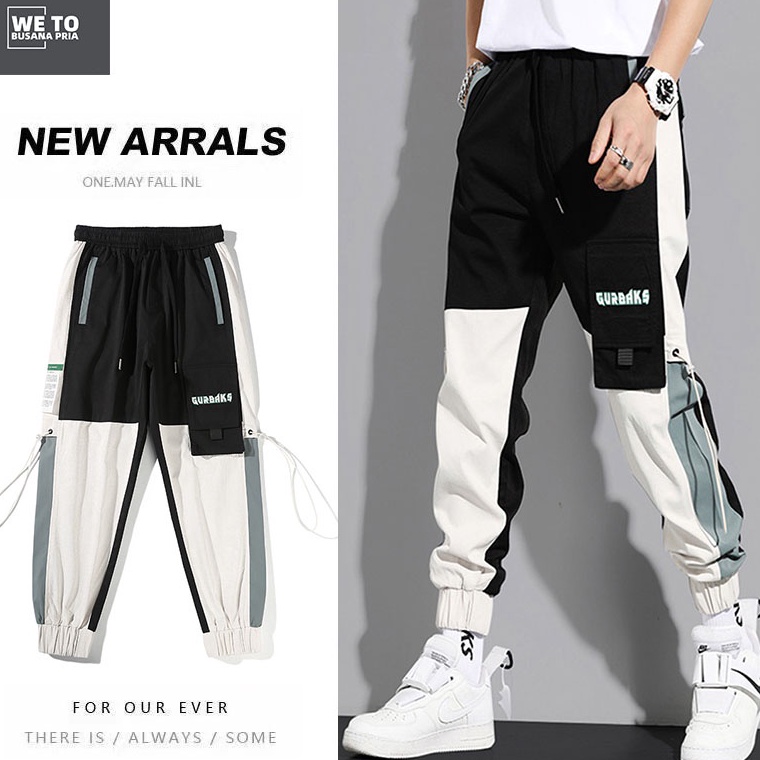 LANGSUNG ORDER Celana cargo panjang pria joger pant OOTD Korean Style celana hip hop celana dance ba