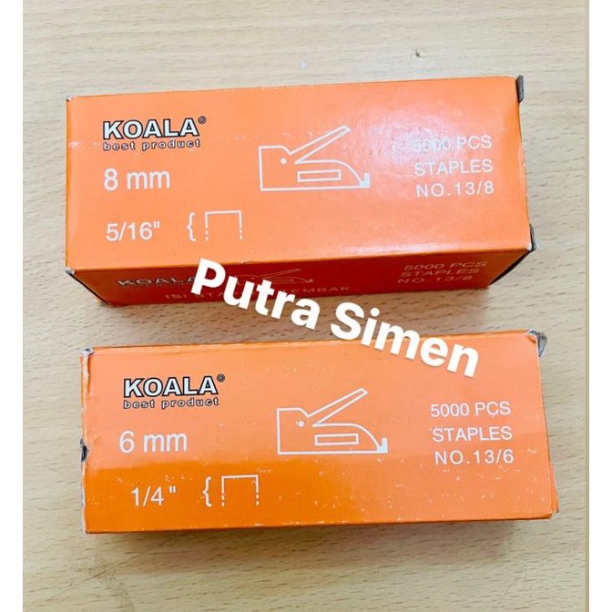 

ISI STAPLES KOALA 13/6 (6MM) / 13/8 (8MM)