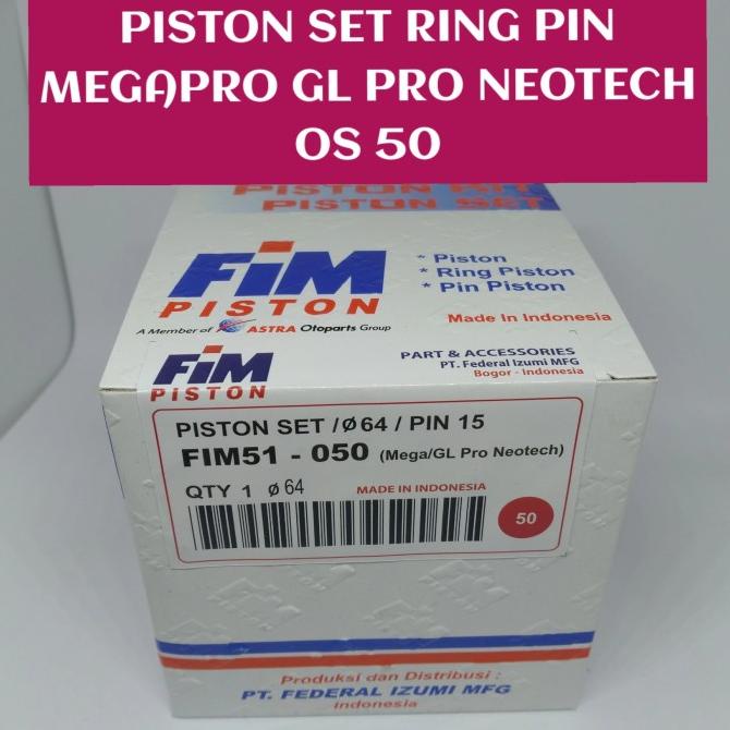 jual Piston Megapro os 50 Piston GL Pro os 50 FIM Ring Pin