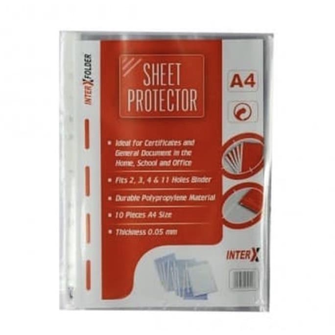 

sheet protector a4 interx