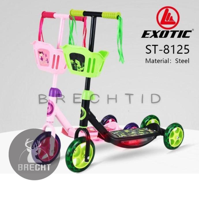 Mainan Anak Sekuter Exotic ST-8125 Steel Ada Musik