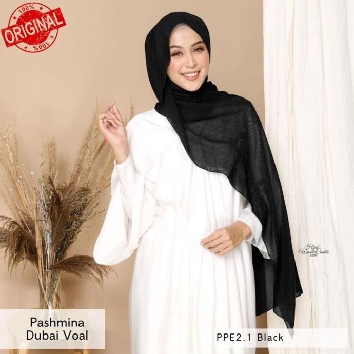 Pashmina Hijab Jilbab Kerudung Dubai Voal Warna Misty Grey