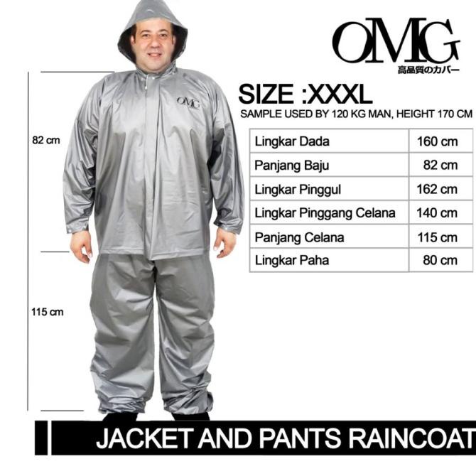 JAS HUJAN Super Jumbo XXXL OMG Jaket Celana / JAS HUJAN OMG XXXL