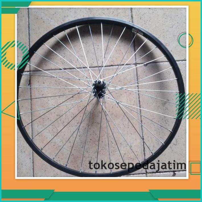 TERMURAH VELG SEPEDA/WHEELSET 26 GENIO ALOY HITAM 36L DEPAN 
