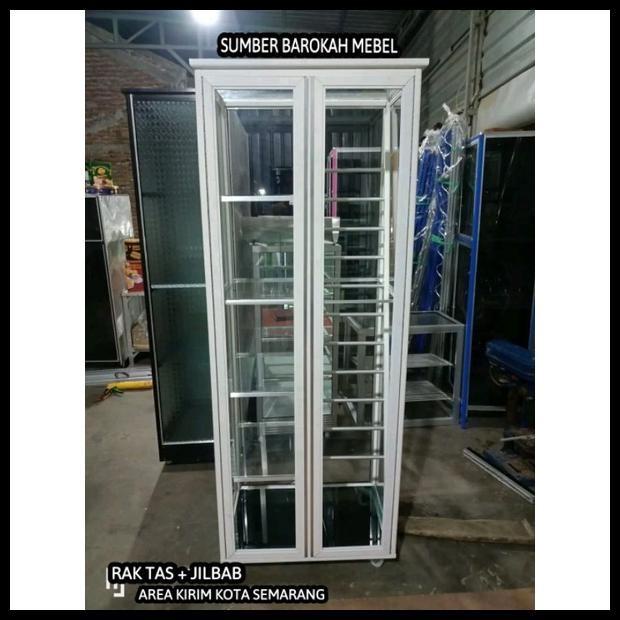 Terlaris New Rak Tas Lemari Kaca Tas Dan Jilbab Hijab - Pre Order (Khusus Kirim