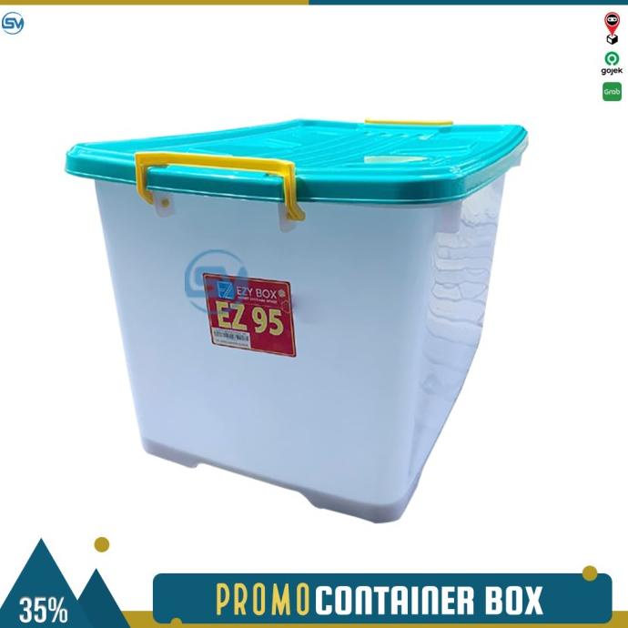 Container Box Plastik Ezy 95 Liter Tempat Penyimpanan Plastik