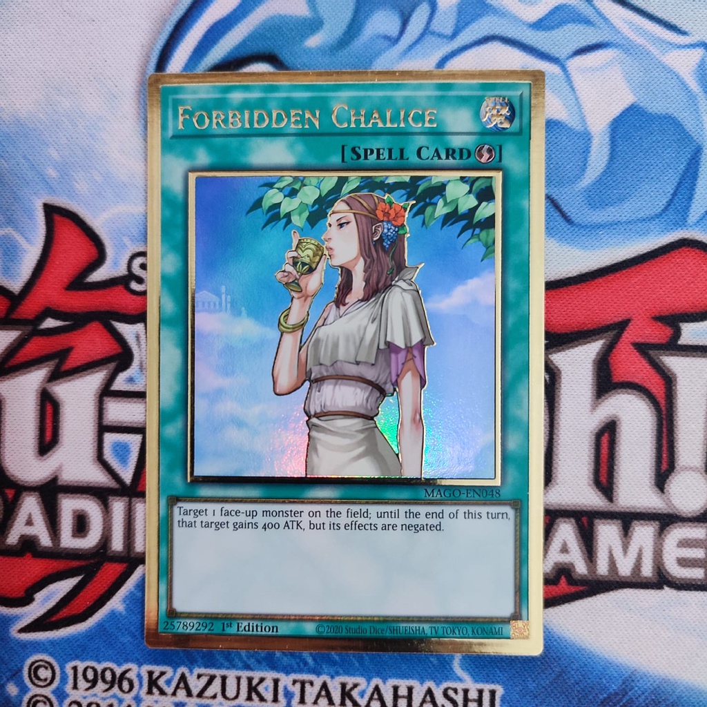 yugioh forbidden chalice MAGO gold rare 1st original