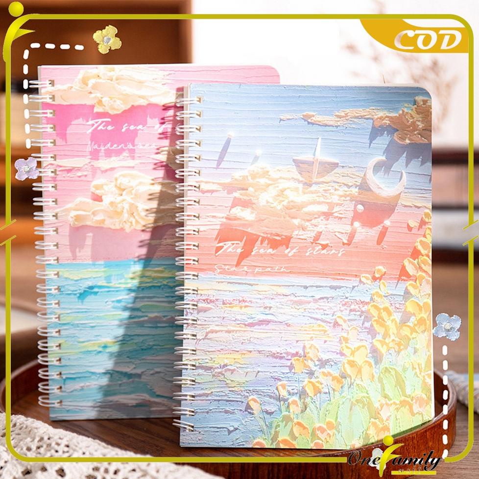 

ONE-A32 Buku Tulis Catatan Notebook Ring A5 / Notebook Journal / Buku Tulis A5 Spiral Notebook Aesthetic / Spiral Buku Agenda