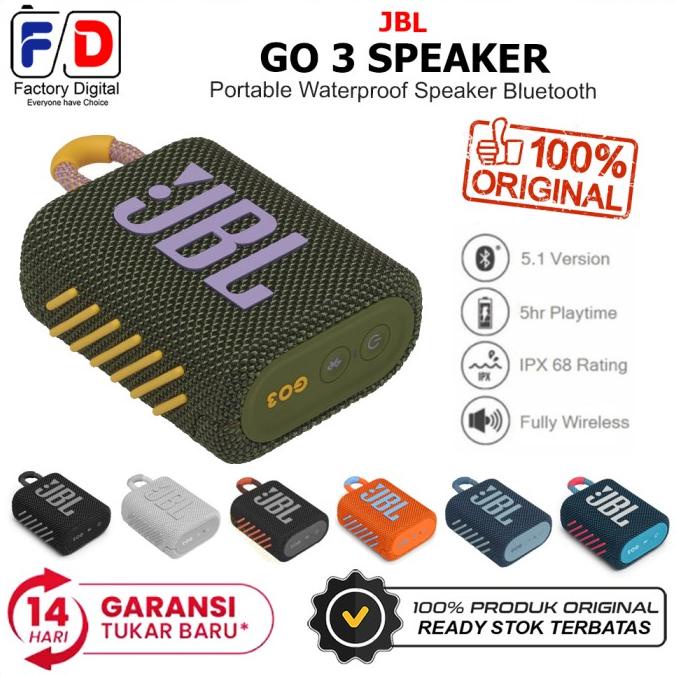 Jbl Go 3 Portable Bluetooth Speaker Not Jbl Go 2 Speaker Original Bnib