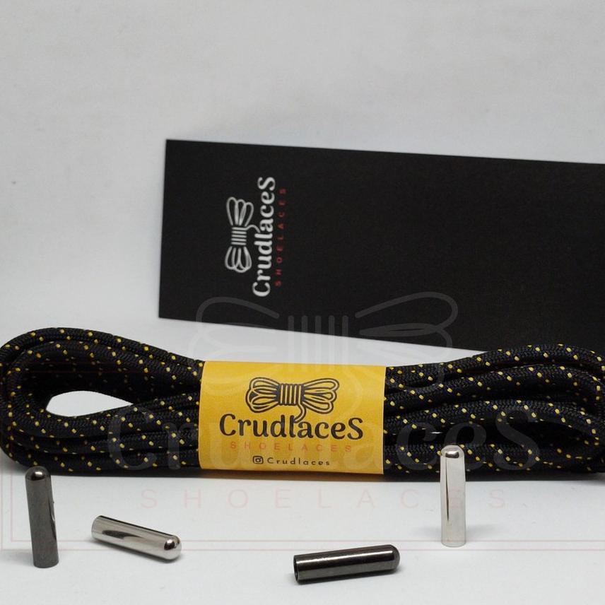 Terbaru Tali Sepatu Gunung Bulat Bercorak Bermotif-Bahan Polyester- Ujung Tali -Aglets Metal Besi-Cr