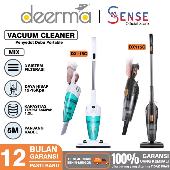 Terlaris Deerma Vacuum Cleaner Portable 2In1 Silent Penghisap Debu Lantai Rumah