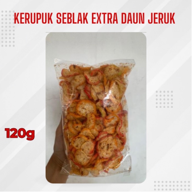 

Kerupuk keripik seblak / kerupuk jabl4y / extra daun jeruk - 120gr