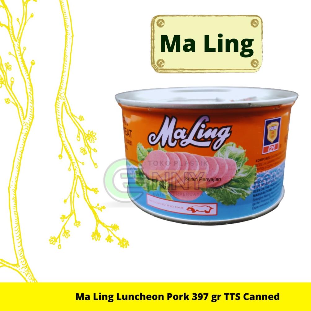 

Ma Ling Luncheon Pork 397 gr TTS Canned / Daging Ham Babi Maling NON HALAL Best Seller