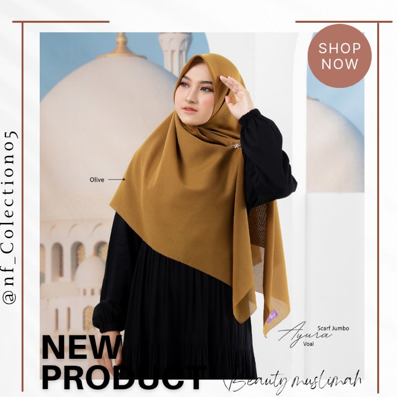 TERMURAH  Ayura scraft jumbo BY ARRAFI || Hijab segiempat jumbo terbaru Arrafi || hijab jilbab kerud