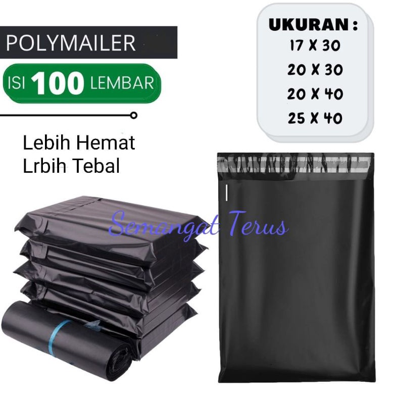 

Big sale Kantong Plastik Packing LDPE 30X40CM EKONOMIS Olshop Polymailer Hitam Lem 70R
