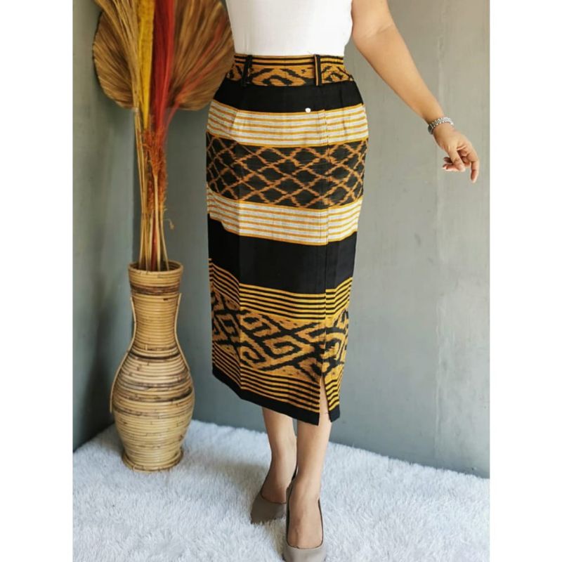 ROK KERJA SPAN PENDEK, ROK ETNICK MOTIF