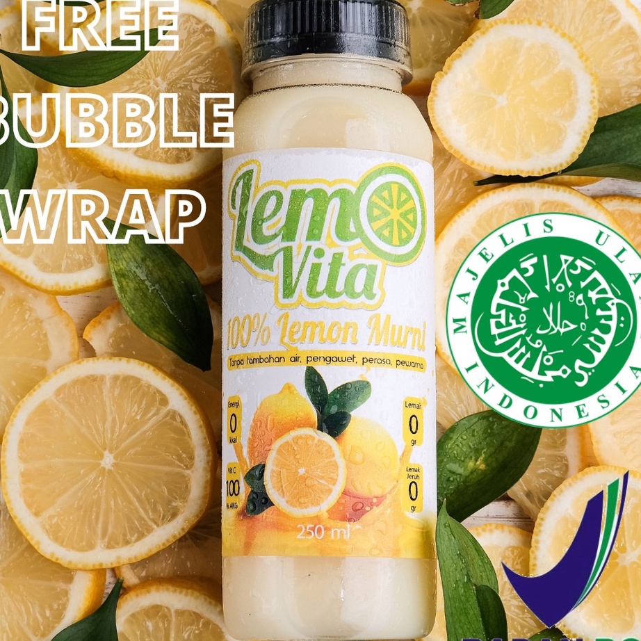 

✨MEGA ⚡ALE✨ BPOM Fresh Sari Lemon Lemovita Jus Halal Murah 250ml