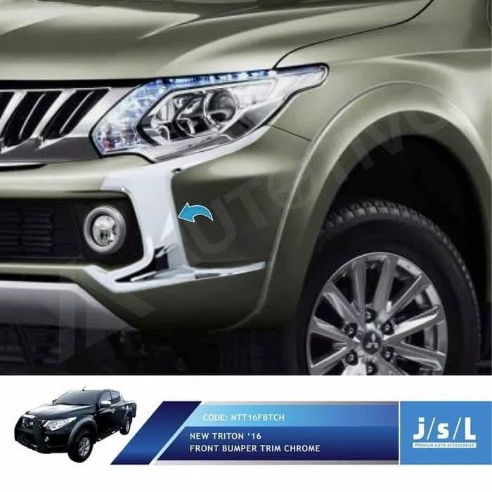 LIS LIST BEMPER DEPAN ALL NEW TRITON FRONT BUMPER TRIM CHROME
