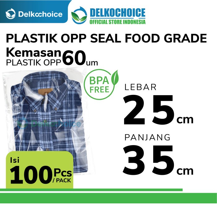 

Plastik Opp Seal Lem Kuat Kemasan Garment Makanan 25X35Cm Delkochoice