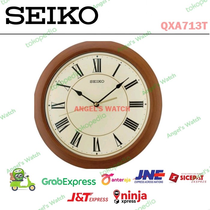 Best Seller Jam Dinding Seiko Qxa713T Qxa713 Wooden Case Japan Original Seiko
