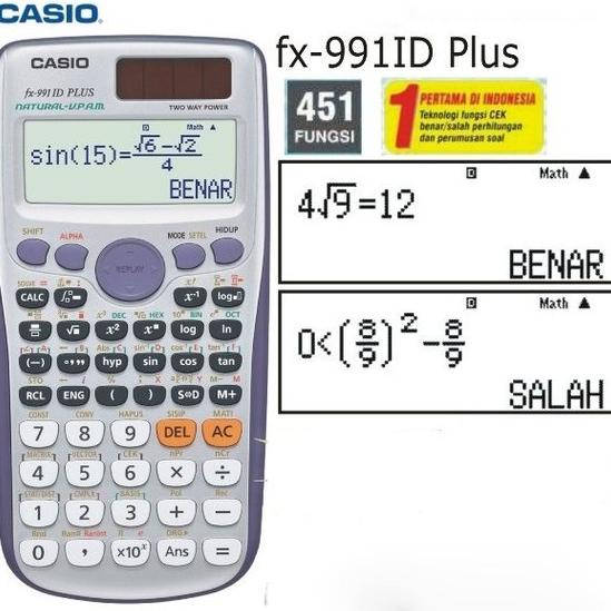 

CASIO KALKULATOR SCIENTIFIC FX 991 ID PLUS 1ST EDITION 451 FUNGSI