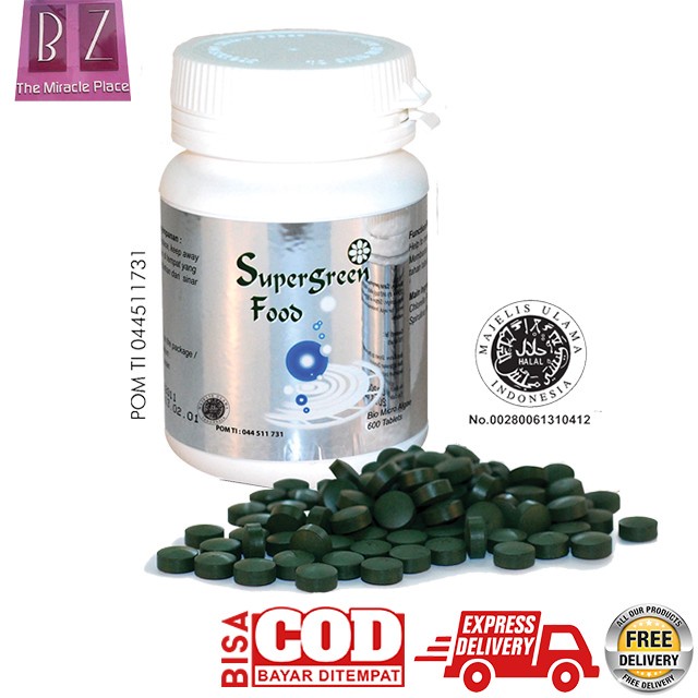 SUPER GREEN FOOD 600 TABLET | GRATIS 150 TABLET | UNTUK LAMBUNG
