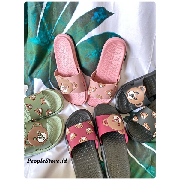 TERBARU - Sendal Wanita Dewasa Slip On Karet Motif Karakter Golfer 518