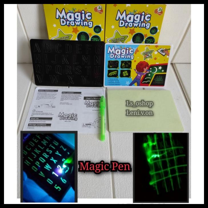 

Mainan Papan Magic Drawing Pen / Draw With Lighter A5/ Lihat video