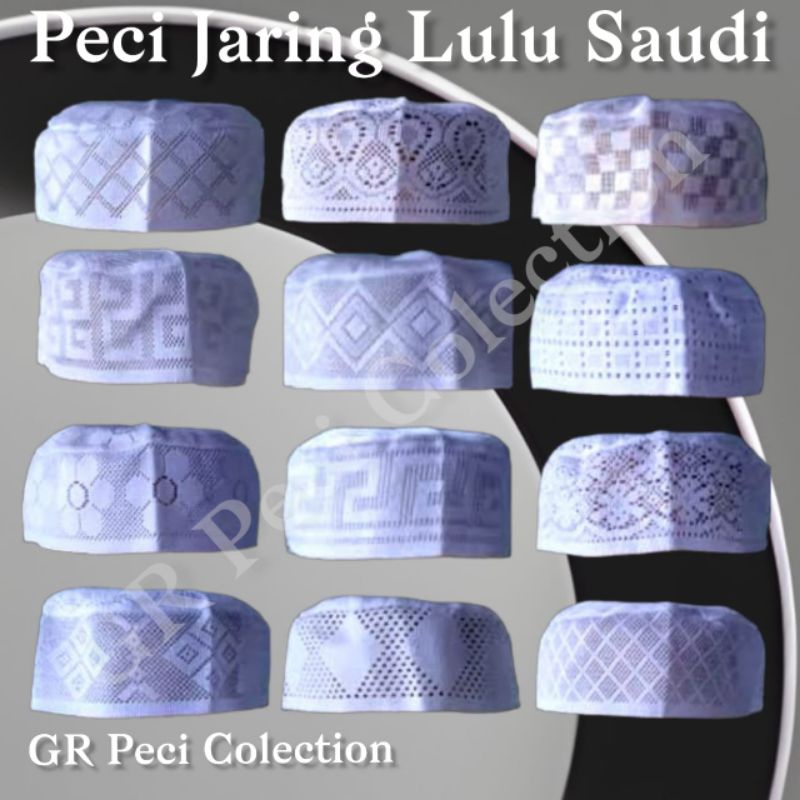 PECI KOPIAH JARING LULU SAUDI KUALITAS PREMIUM / PECI LULU AL-BUKHARI TERLARIS / PECI KOPIAH JARING 