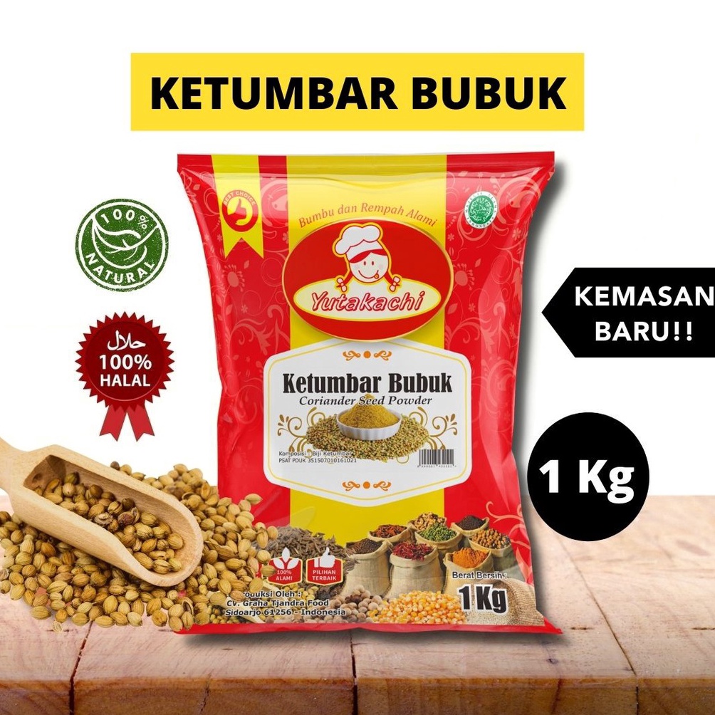 

Tren Kekinian.. Ketumbar Bubuk 1 Kg Yutakachi / Coriander Powder / Bumbu Rempah Murni Alami 7HI