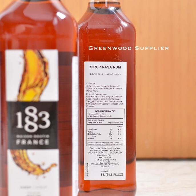 

Syrup Rhum / Sirup Rum 1 Liter - Brand 1883 (PREMIUM) hen02