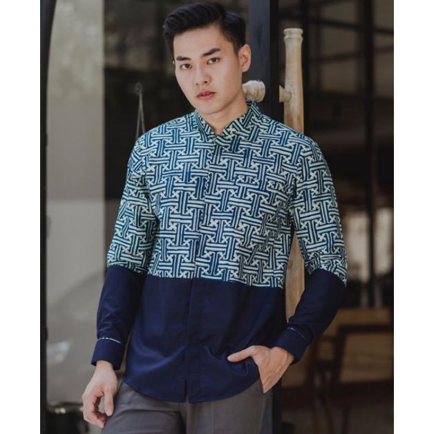 COD Kemeja Batik Pria NUC.ID Ali 02 (Navy) hilda