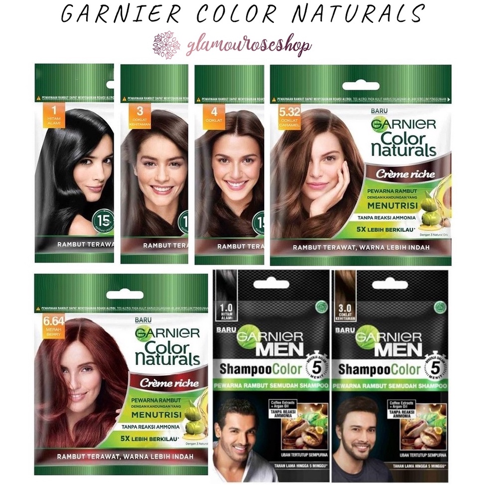 Promo Bulan Ini ❤️Glamouroseshop❤️ Garnier Color Naturals Sachet Garnier Ultra Color Pewarna Rambut 