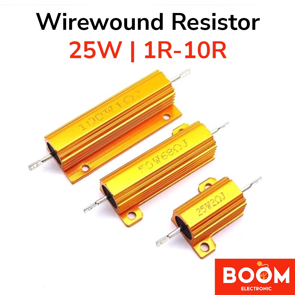 Wirewound Resistor Electronic Aluminium 25 watt 1 R sd10R (8240)