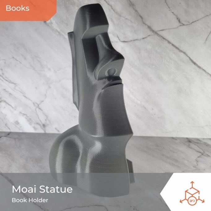 

Pembatas Penahan Buku | Book End | Model Patung Moai