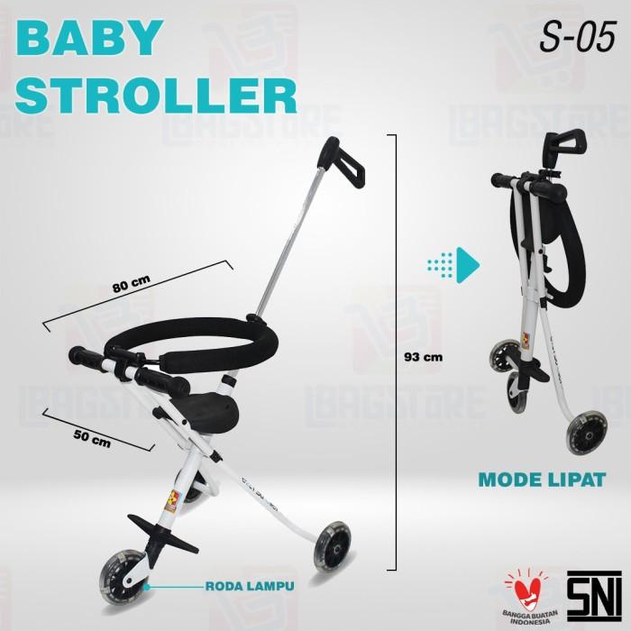 Stroller Stoller Baby Dorongan Travel Balita Lipat Ringan Portable Ezzy S05