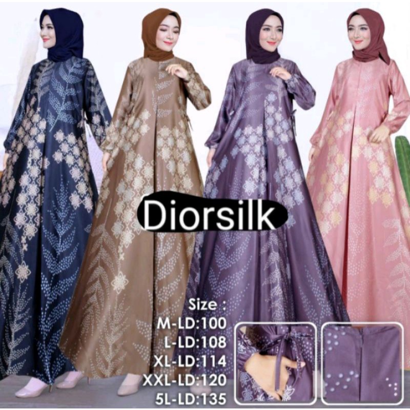 BISMILLAH HIJAB 03, GAMIS MOTIF 2023, BAHAN SUTRA DIORSIL