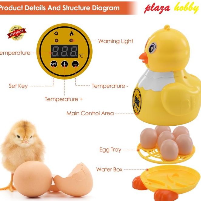 Mesin Penetas Telur Otomatis Mini 6 Butir Egg Incubator Inkubator