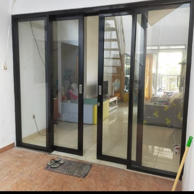 Kusen + Kaca Mati + 2Daun Pintu Sliding