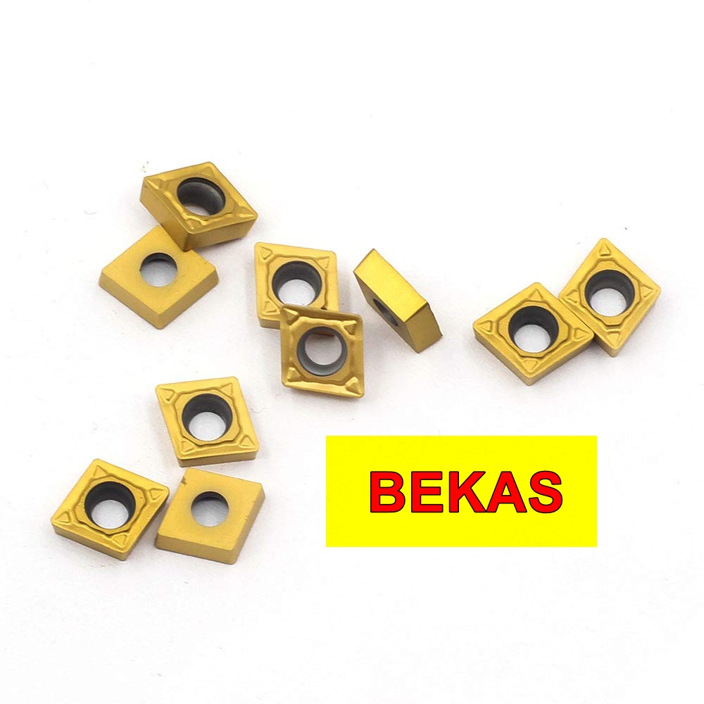 Insert CCMT 09 T3 BEKAS Mata Bubut CCMT 09 Pisau Bubut Chip Bubut CCMT09 CNC Widia