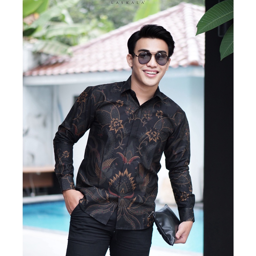 PALING DIMINATI Laskala Batik Premium Slimfit Haikal Hitam K08A306