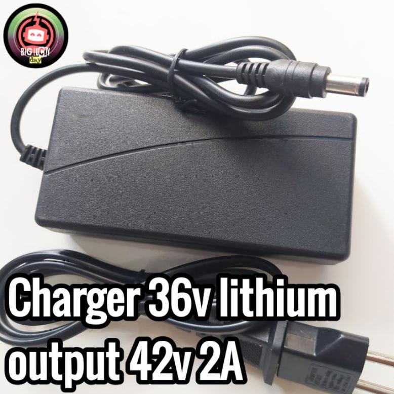 Terbaru Charger 36V Lithium Output 42V 2A Scooter Listrik Inokim Light Fiido Dyu Himo Cas Casan Sepe