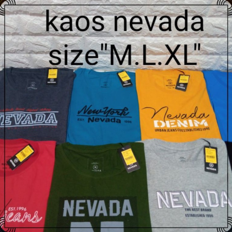 TERPERCAYA kaos nevada Lengan pendek handtag  full brand(motif random)
