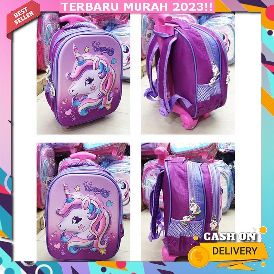 Tas Ransel Koper Sekolah Paud Trolly Tas Anak Kecil Ras Murah Ank Dorong Tas Trolley Anak Backpack C